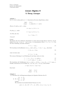 Lösungen UB8 - Institut für Mathematik