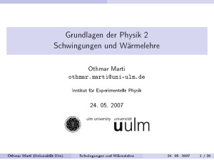 Grundlagen der Physik 2 Schwingungen und Wärmelehre