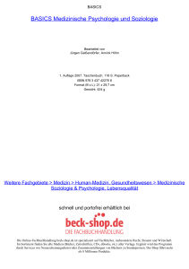 BASICS Medizinische Psychologie und Soziologie - Beck-Shop