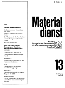 Materialdienst 13/1976 - Evangelische Zentralstelle für