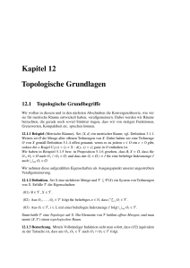 Kapitel 12 Topologische Grundlagen