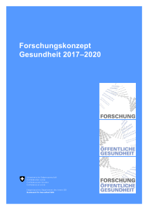 Forschungskonzept Gesundheit 2017–2020