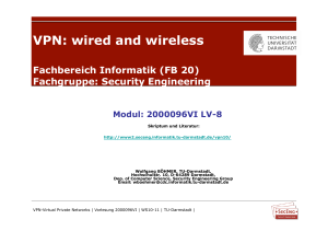 VPN: wired and wireless - Security Engineering Group | TU Darmstadt