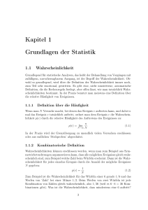 Kapitel 1 Grundlagen der Statistik