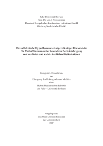 Die subklinische Hyperthyreose als eigenständiger Risikofaktor für