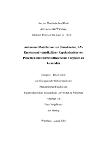 Autonome Modulation von Sinusknoten, AV