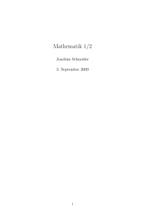 Mathematik 1/2 - Fourier