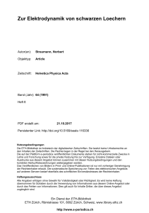 Zur Elektrodynamik von schwarzen Loechern - E