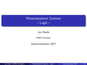 Wissensbasierte Systeme – Logik