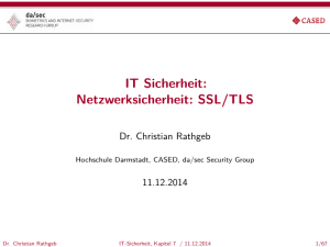 IT Sicherheit: Netzwerksicherheit: SSL/TLS - da/sec