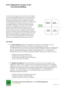 0742 Diplomierter Trainer in der Erwachsenenbildung