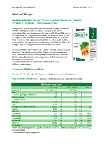 Marinox® Ginkgo + Nährwertangaben - medikamente-per