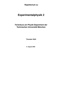 Experimentalphysik 2 - TUM