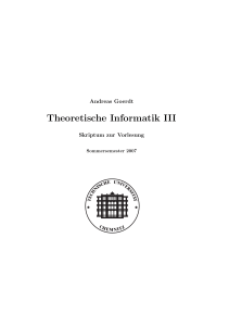 Theoretische Informatik III