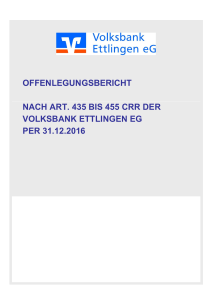 Offenlegungsbericht der Volksbank Ettlingen eG