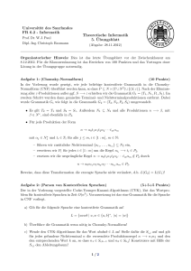 Informatik Theoretische Informatik 5. ¨Ubungsblatt