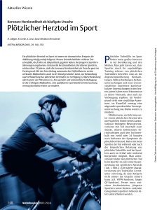 Plötzlicher Herztod im Sport