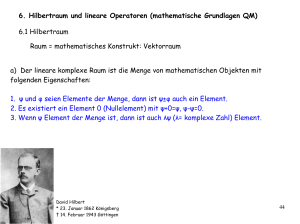 Vorlesung Quanten I - TU Bergakademie Freiberg