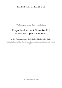 Physikalische Chemie III - Solid-State Nuclear Magnetic Resonance