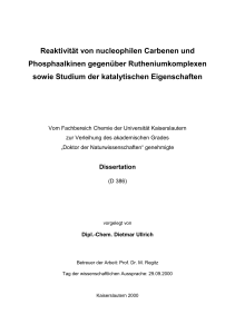 Reaktivitaet von nucleophilen Carbenen und