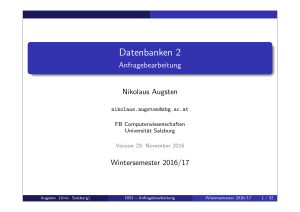 Datenbanken 2 - Database Research Group