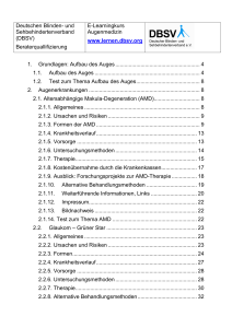 (DBSV) Beraterquallifizierung E-Learningkurs Augenmedizin www