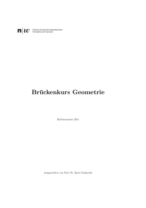 Brückenkurs Geometrie