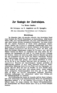 Zur Geologie der Zentralalpen.