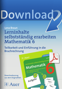 Lerninhalte selbstständig erarbeiten Mathematik 6