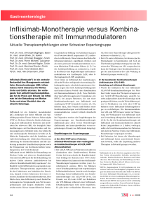 Infliximab-Monotherapie versus Kombina