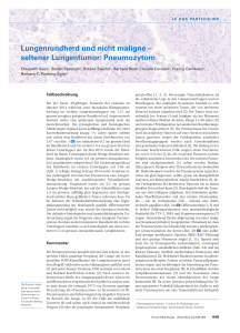 Lungenrundherd und nicht maligne – seltener Lungentumor