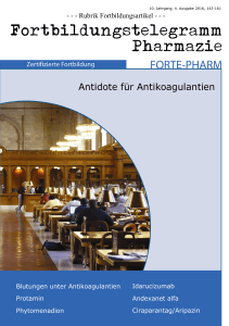 Antidote für Antikoagulantien - Heinrich-Heine