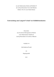 Untersuchung zum Langzeit-Verlauf von Schilddrüsenknoten