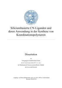 „Siliciumbasierte CN-Liganden und deren Anwendung für