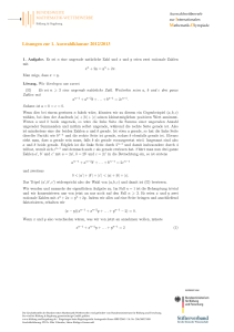 Lösungen zur 1. Auswahlklausur 2012/2013