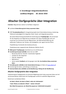 Altacher Dorfgespräche über Integration