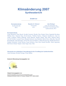 Klimaänderung 2007 - Klimaportal RWTH Aachen