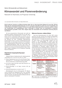 Klimawandel und Florenveränderung - Bayerische Landesanstalt für