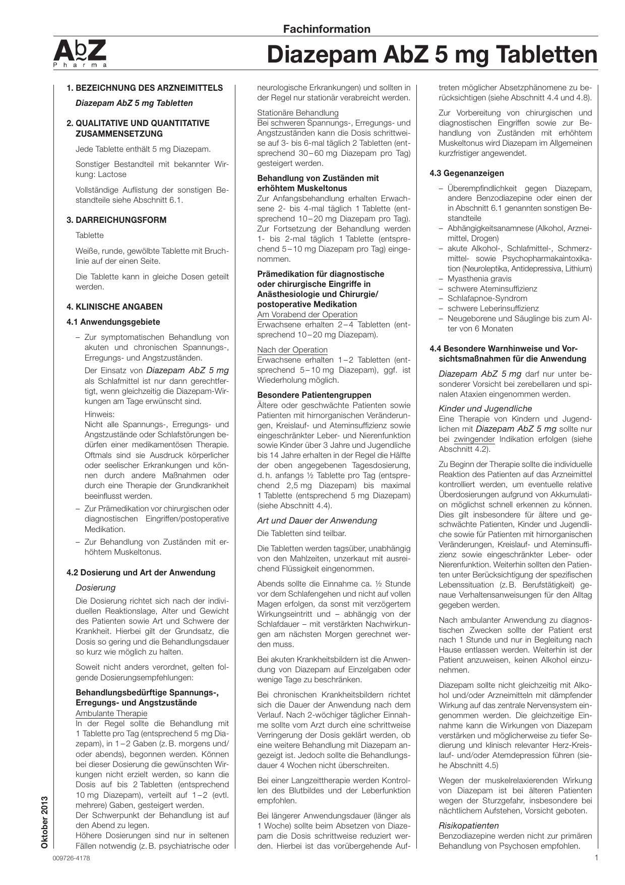 Diazepam abz 10 mg tabletten