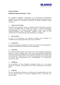 Code of Conduct BLANCO Professional GmbH + Co KG