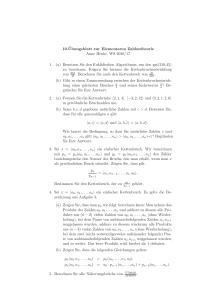 10.¨Ubungsblatt zur Elementaren Zahlentheorie Anne Henke, WS