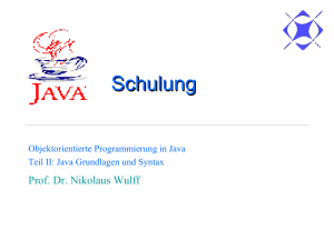 Java Schulung Syntax