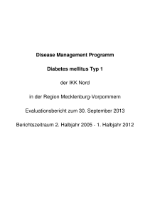 Disease Management Programm Diabetes mellitus Typ 1