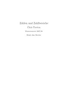 Zählen und Zahlbereiche