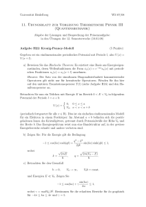 11. ¨Ubungsblatt zur Vorlesung Theoretische Physik III