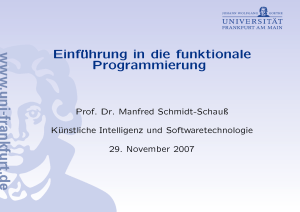 Einführung in die funktionale Programmierung