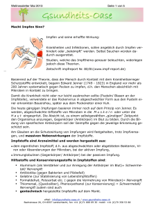 Wellnessletter Mai 2013_Impfen - Gsundheits-Oase