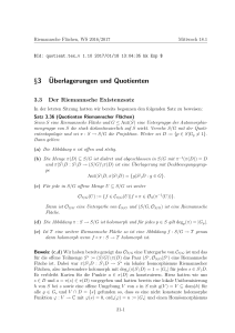 §3¨Uberlagerungen und Quotienten