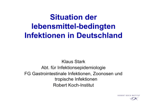 Situation der lebensmittelbedingten Infektionen in Deutschland