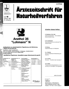 Änteiettschrift für Naturheilverfahren Anethol 36